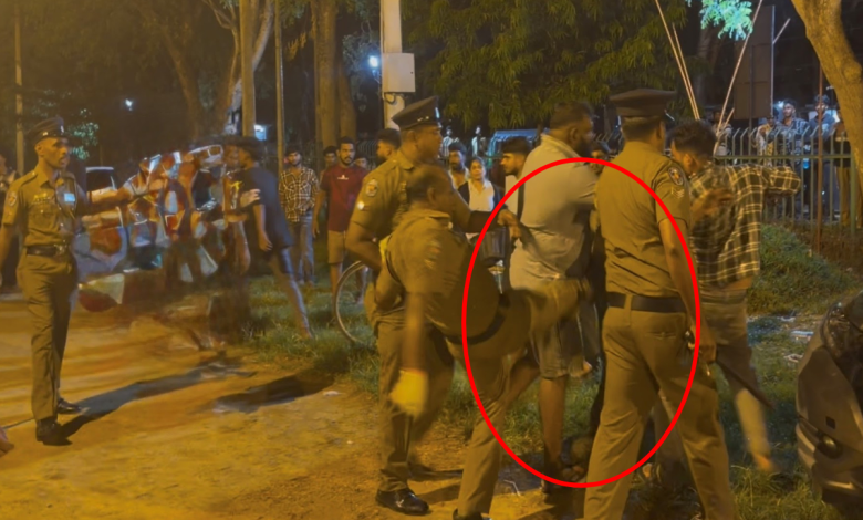 வவுனியாவில் பொலிஸார் அராஜகம்; இளைஞன் மீது பொது வெளியில் தாக்குதல்-Vavuniya News-Thamilan Win