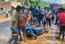 வவுனியா பரபரப்பு – பயணத்தின் போது தீப்பற்றி எரிந்த சைக்கிள்/Vavuniya stir – Bicycle catches fire during journey