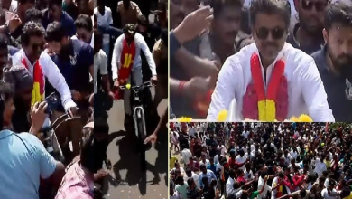 தேர்தல் பிரசாரத்தில் சைக்கிள் ஓடிய விஜய்: வைரலாகும் வீடியோ